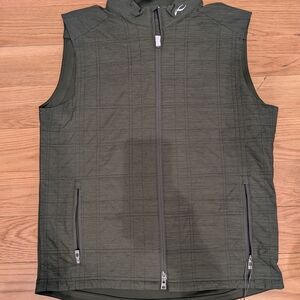 KJUS Rowan Insulated Vest Mens 52 Large Green Quilted Hybrid Golf Full Zip NWT